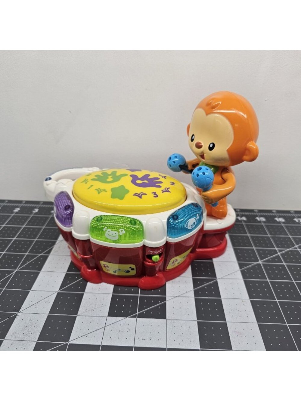 VTech Baby Beat Monkey Drum Musical Learning Toy Lights Sounds WORKS